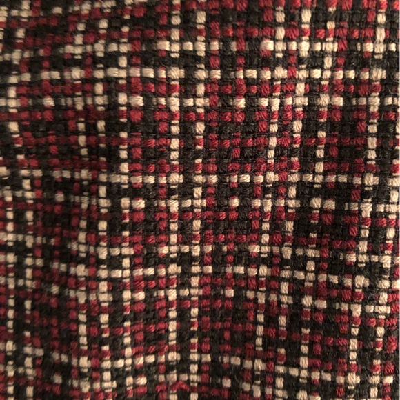 Ann Taylor Loft Tweed Skirt Womens 10 Maroon black white Side Zip Lined - Picture 4 of 8